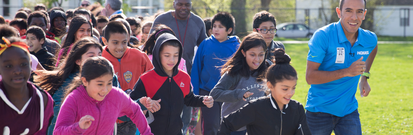 Carver Elementary School Students Running